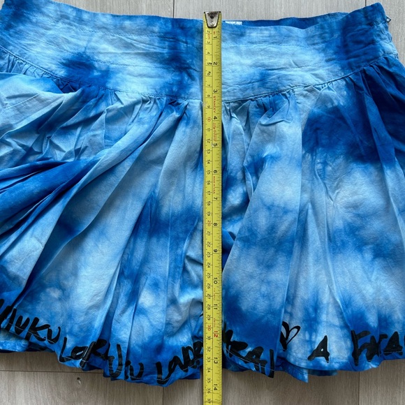 Harajuku Lovers Blue Tie Dye Cotton Skirt Medium - Picture 7 of 7